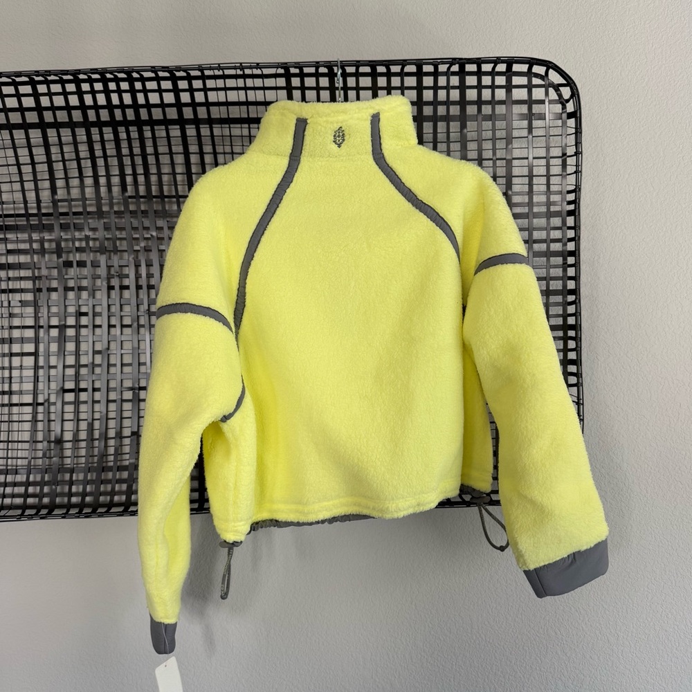 Free people Mountain High Half Zip Fleece sour citrus yellow - Picture 6 of 7